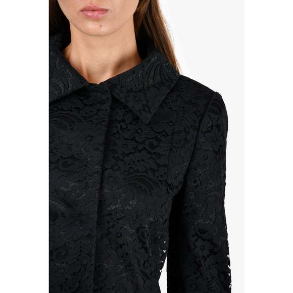 Dolce & Gabbana Black Lace Button-Up Jacket Estimated Size M - Picture 2 of 3